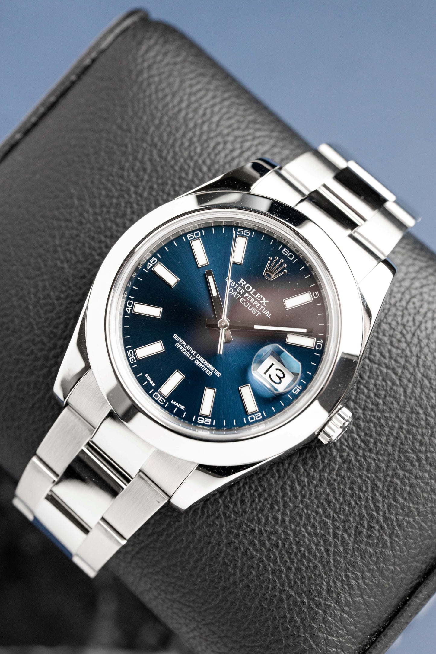 ROLEX DATEJUST 41 BLUE OYSTER REF: 116300 (2013)