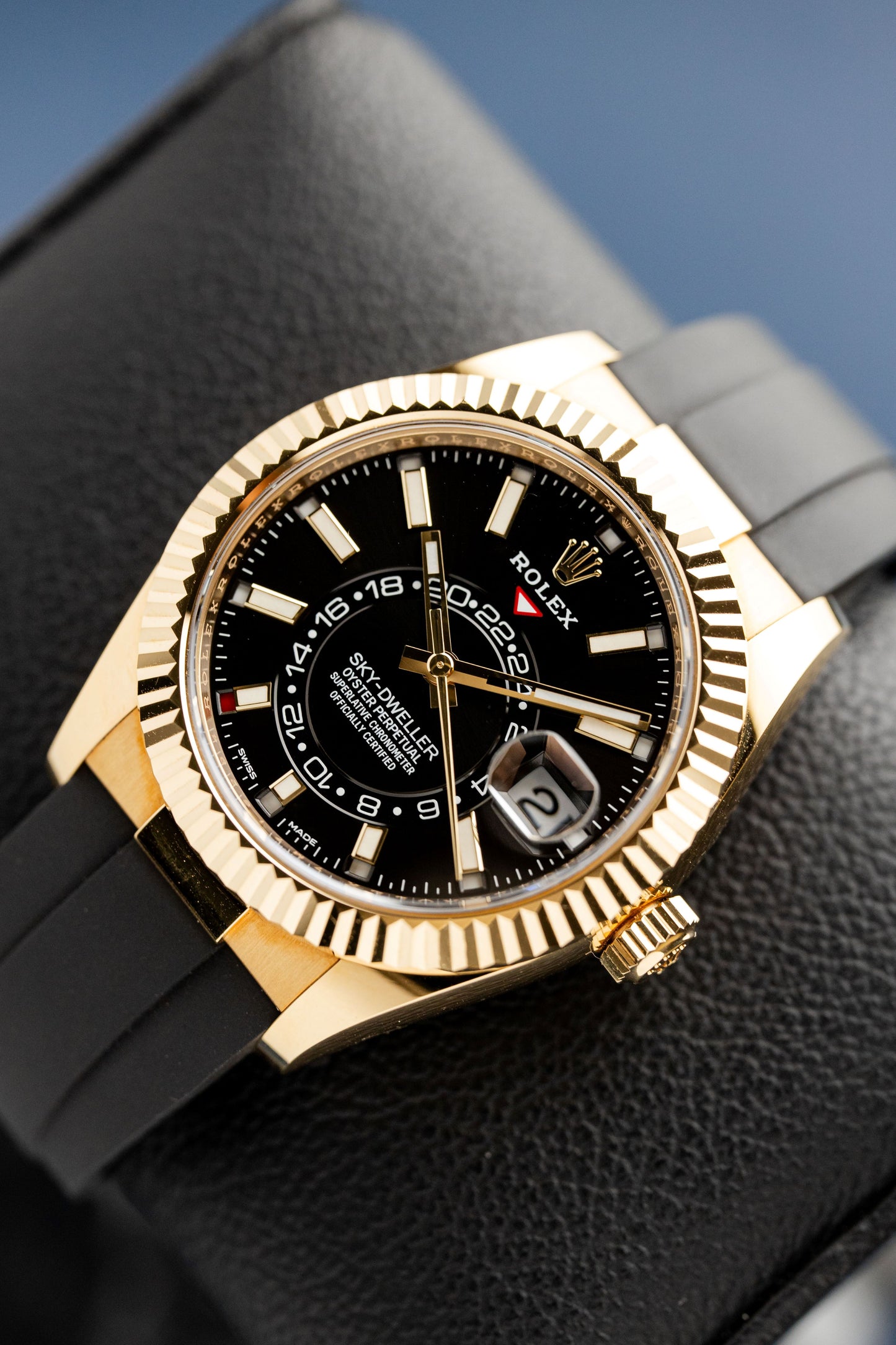 ROLEX SKY-DWELLER BLACK DIAL REF: 326238