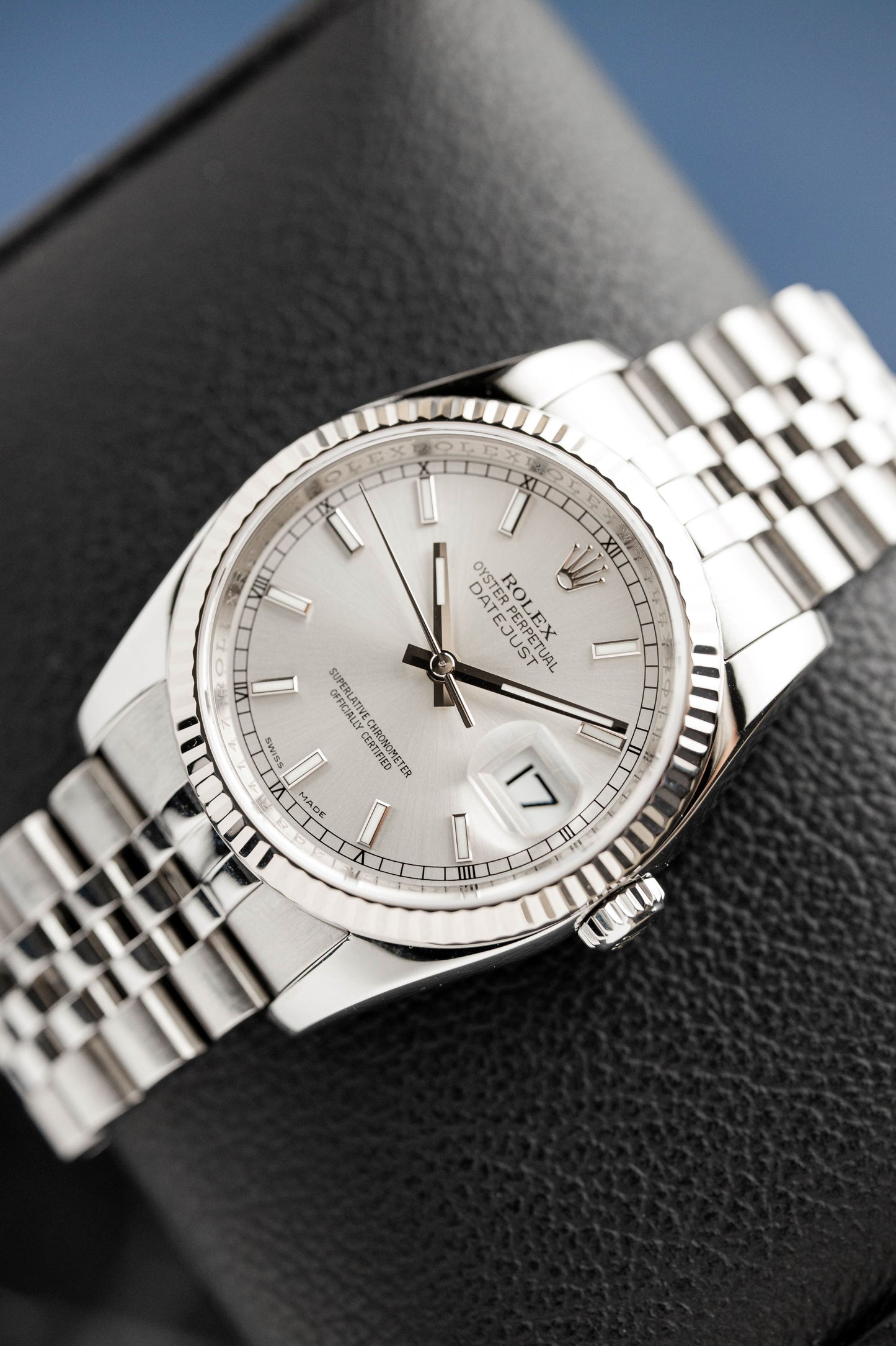 ROLEX DATEJUST 36 SILVER DIAL REF: 116234