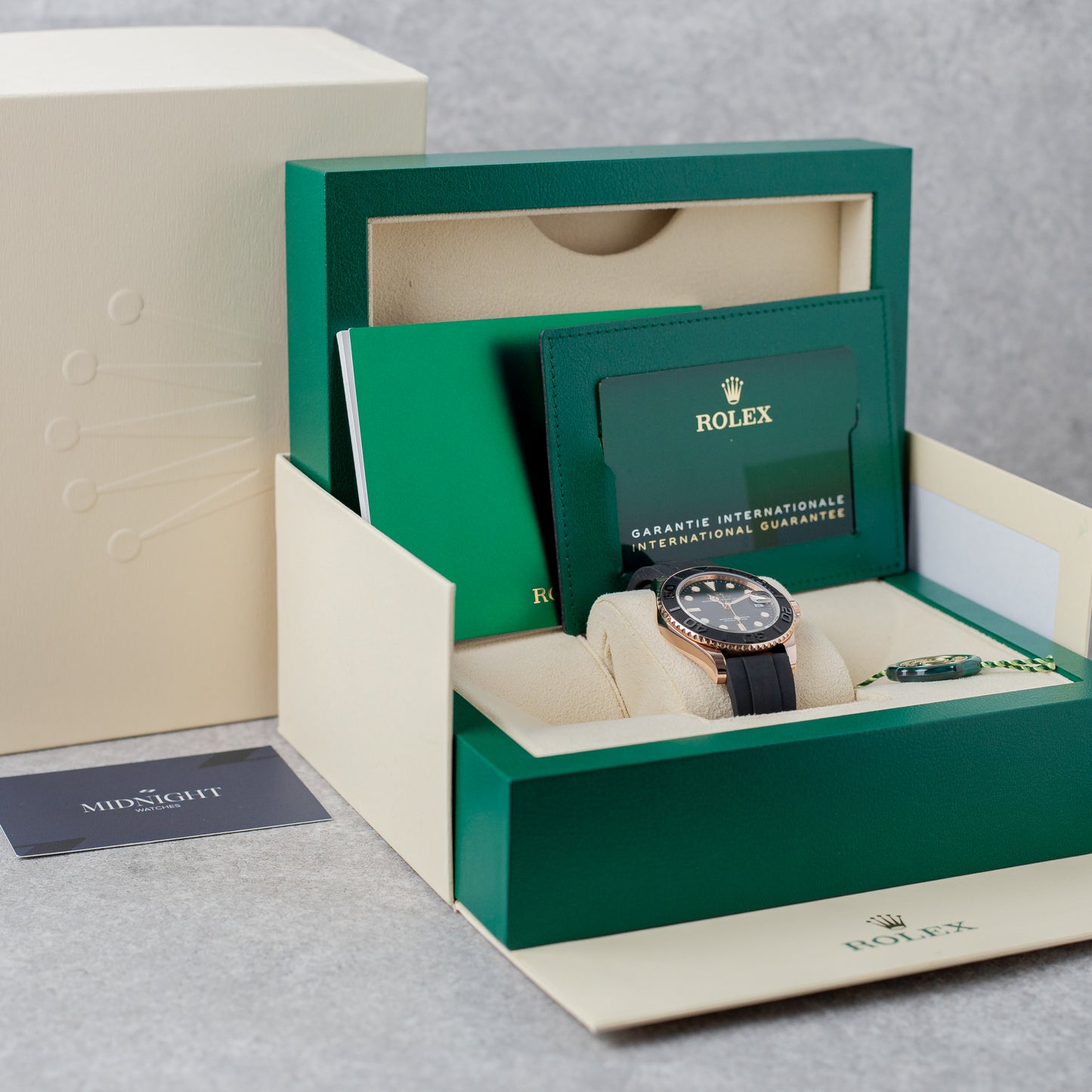 ROLEX YACHT-MASTER 37 EVEROSE GOLD REF: 268655