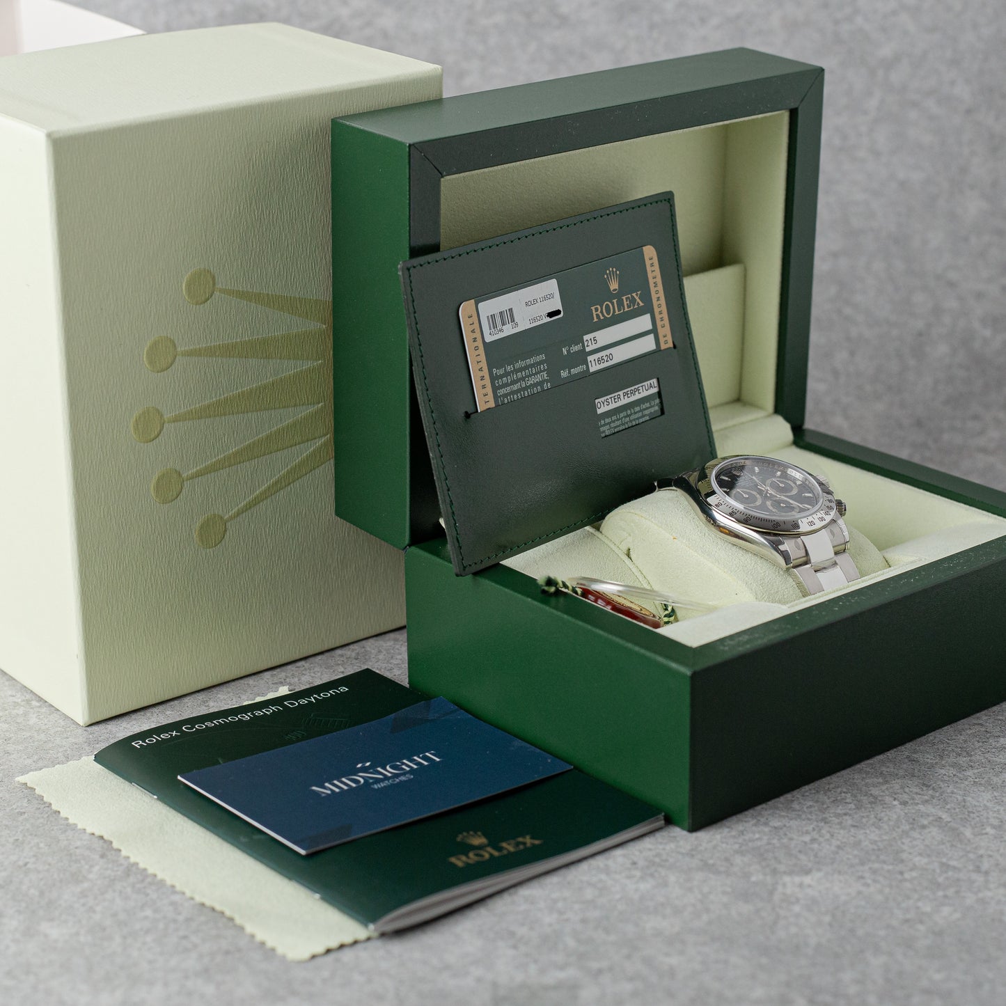 ROLEX DAYTONA "BLACK DIAL" NOS/STICKERS REF: 116520 (2009)