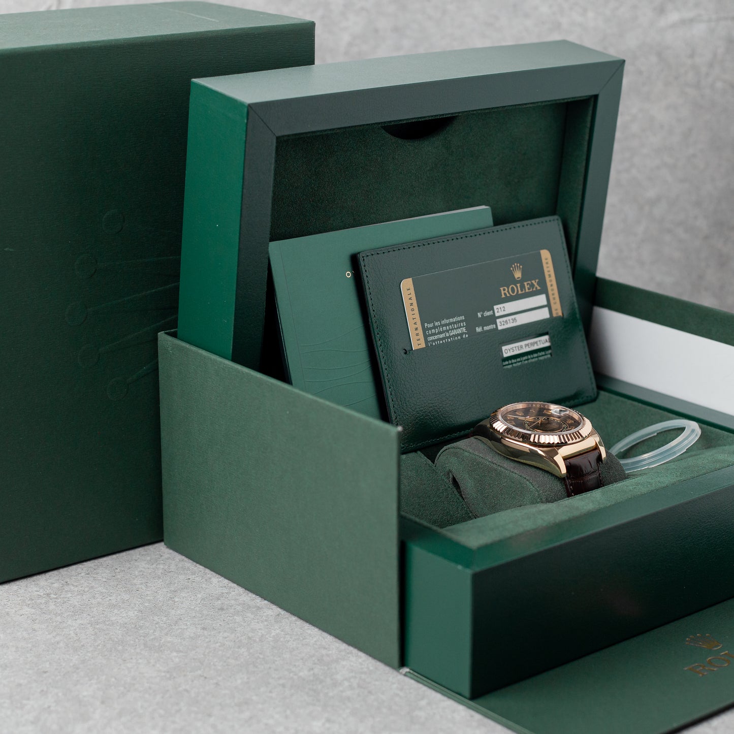 ROLEX SKY-DWELLER CHOCOLATE DIAL REF: 326135