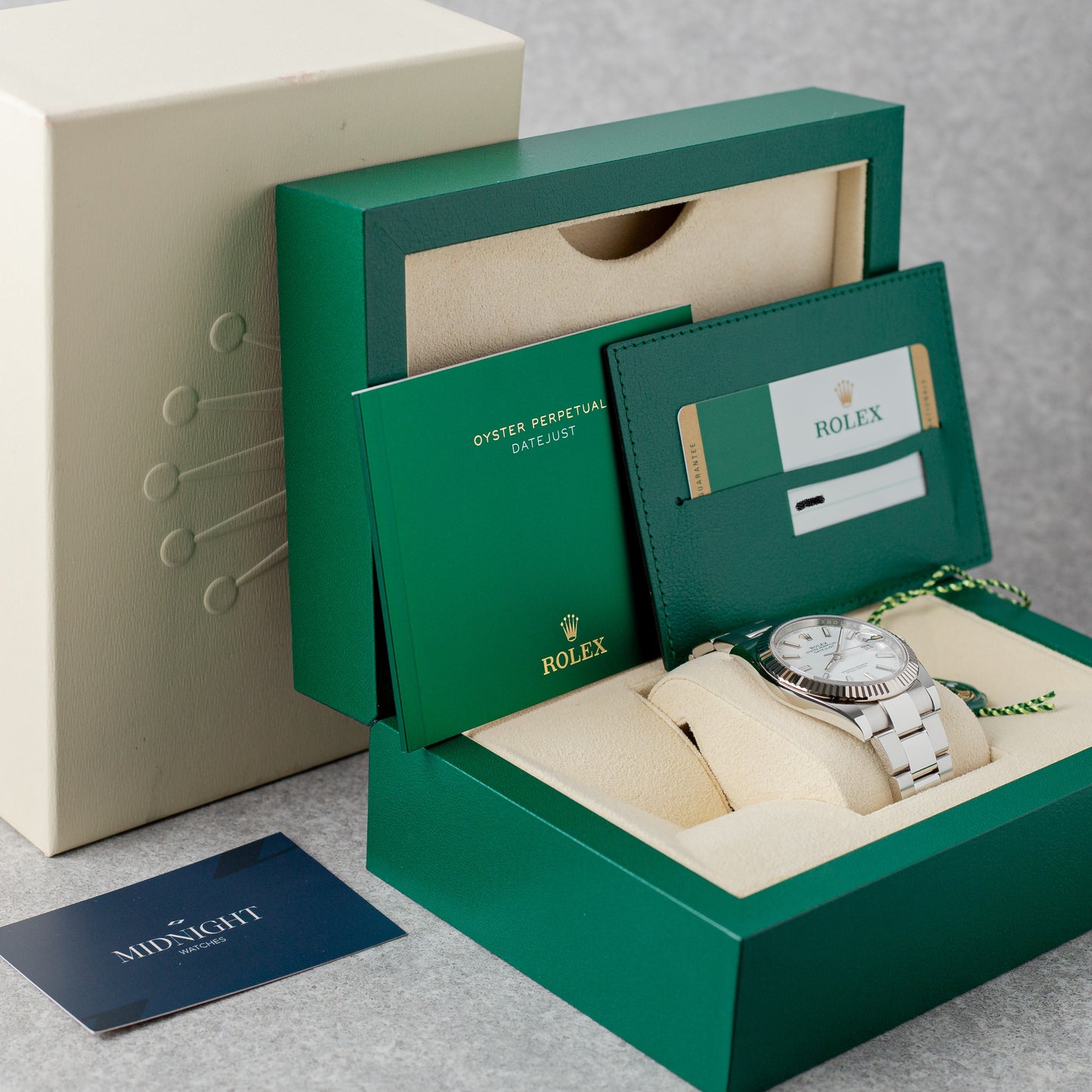 ROLEX DATEJUST 41 WHITE DIAL REF: 126334