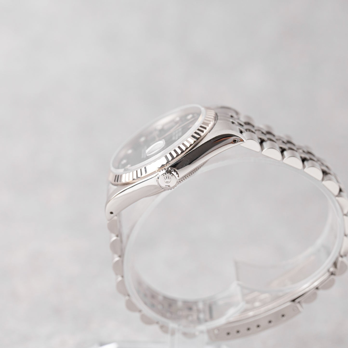 ROLEX DATEJUST 36 BLACK DIAL DIAMONDS REF: 16234 (1989)