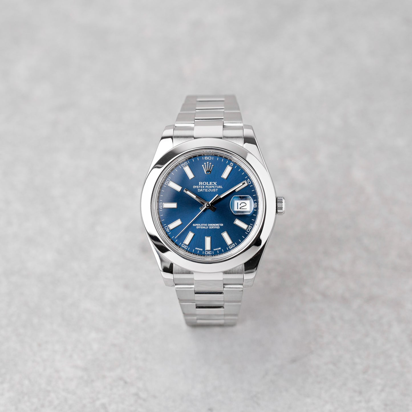 ROLEX DATEJUST 41 BLUE OYSTER REF: 116300 (2013)