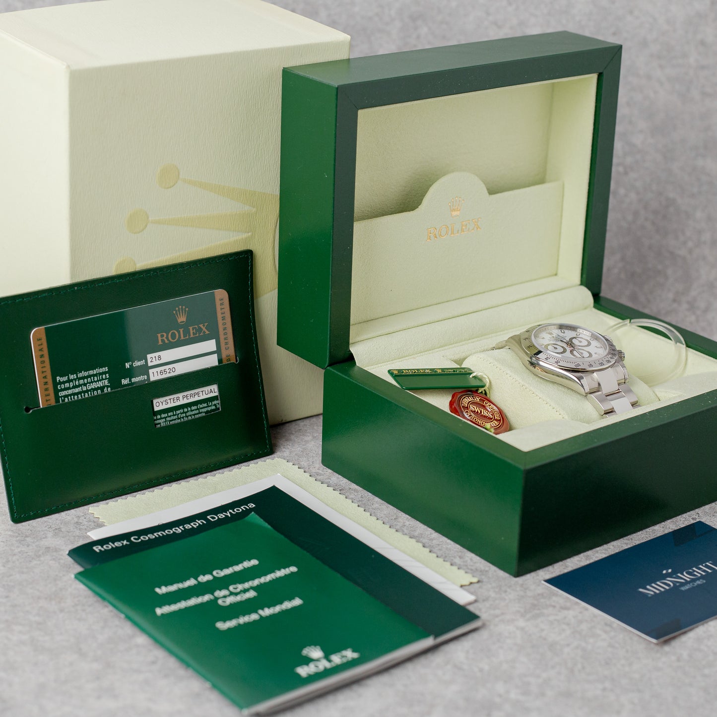 ROLEX DAYTONA "WHITE DIAL" REF: 116520 (NOS)