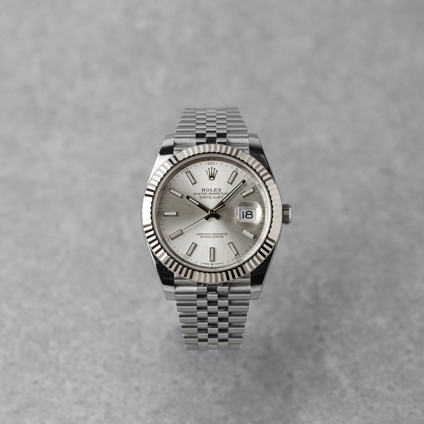 ROLEX DATEJUST 41 SILVER DIAL REF: 126334