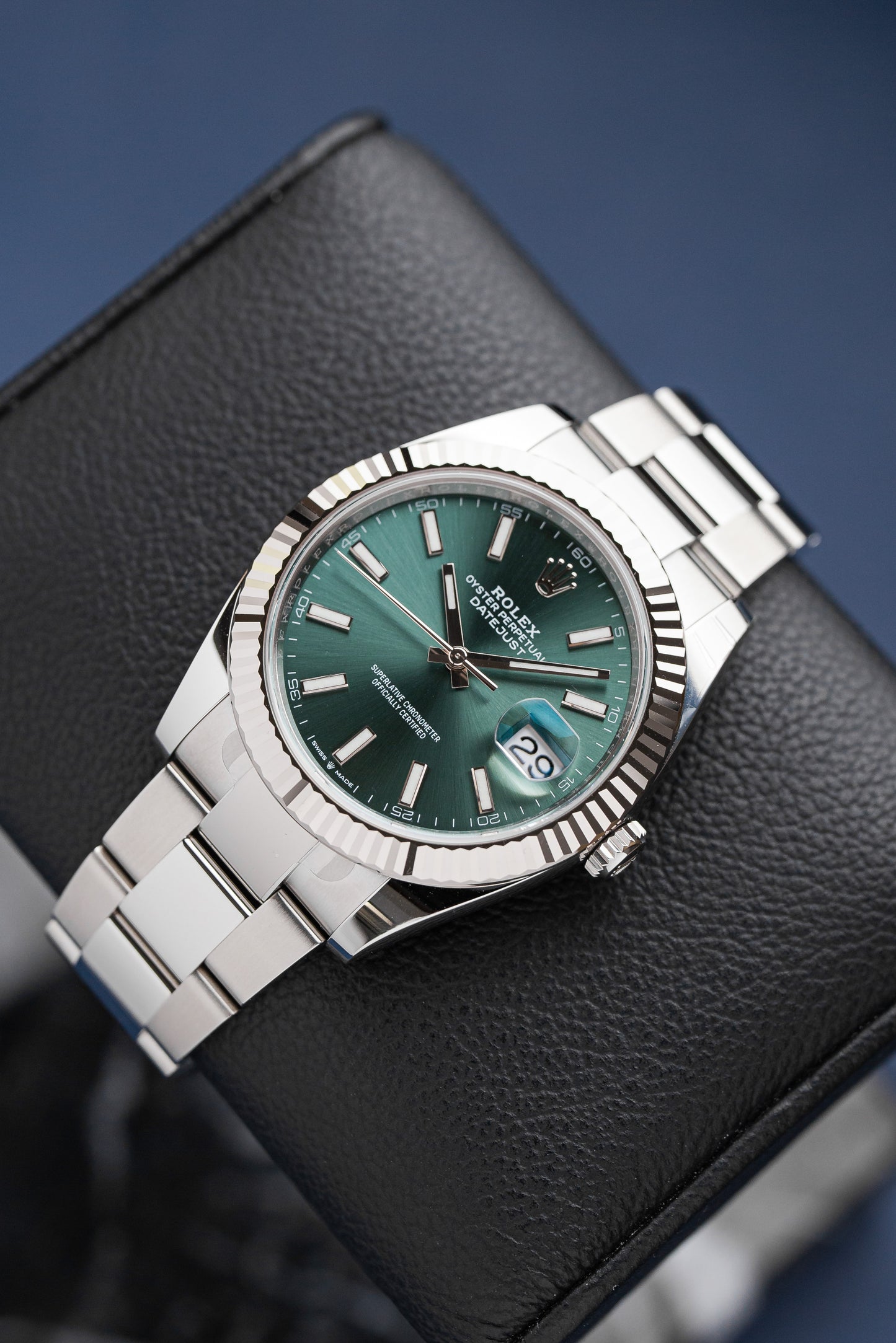 ROLEX DATEJUST 41 GREEN DIAL REF: 126334