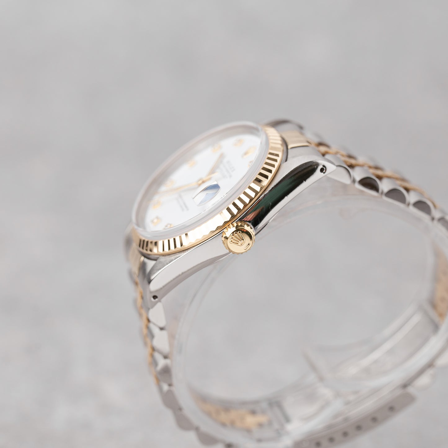 ROLEX DATEJUST 36 DIAL BRANCO DIAMANTES REF: 16233 (1991)