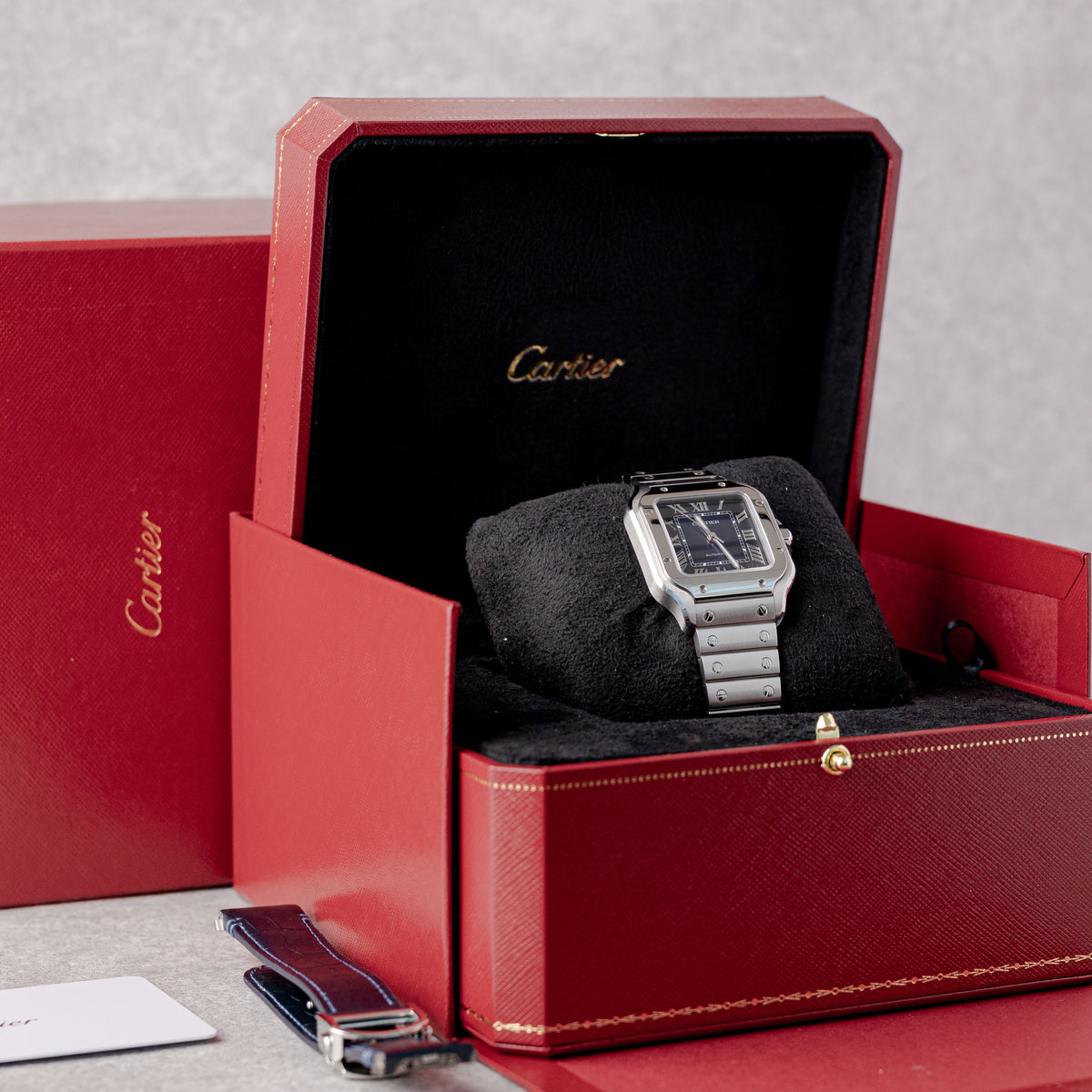 CARTIER SANTOS MEDIUM 'BLUE' REF: WSSA0063