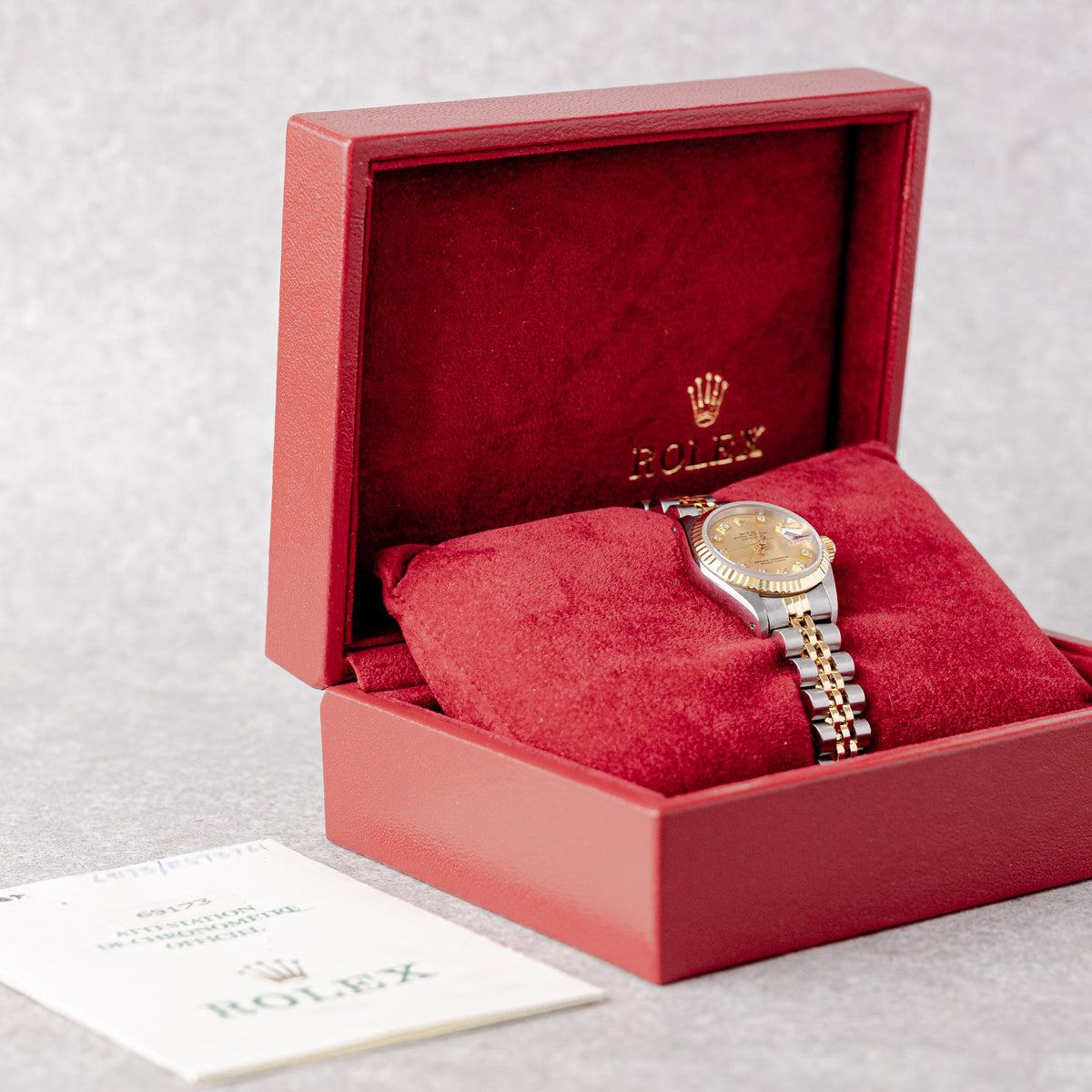 ROLEX LADY-DATEJUST 26 'CHAMPAGNE DIAMOND DIAL' REF: 69173