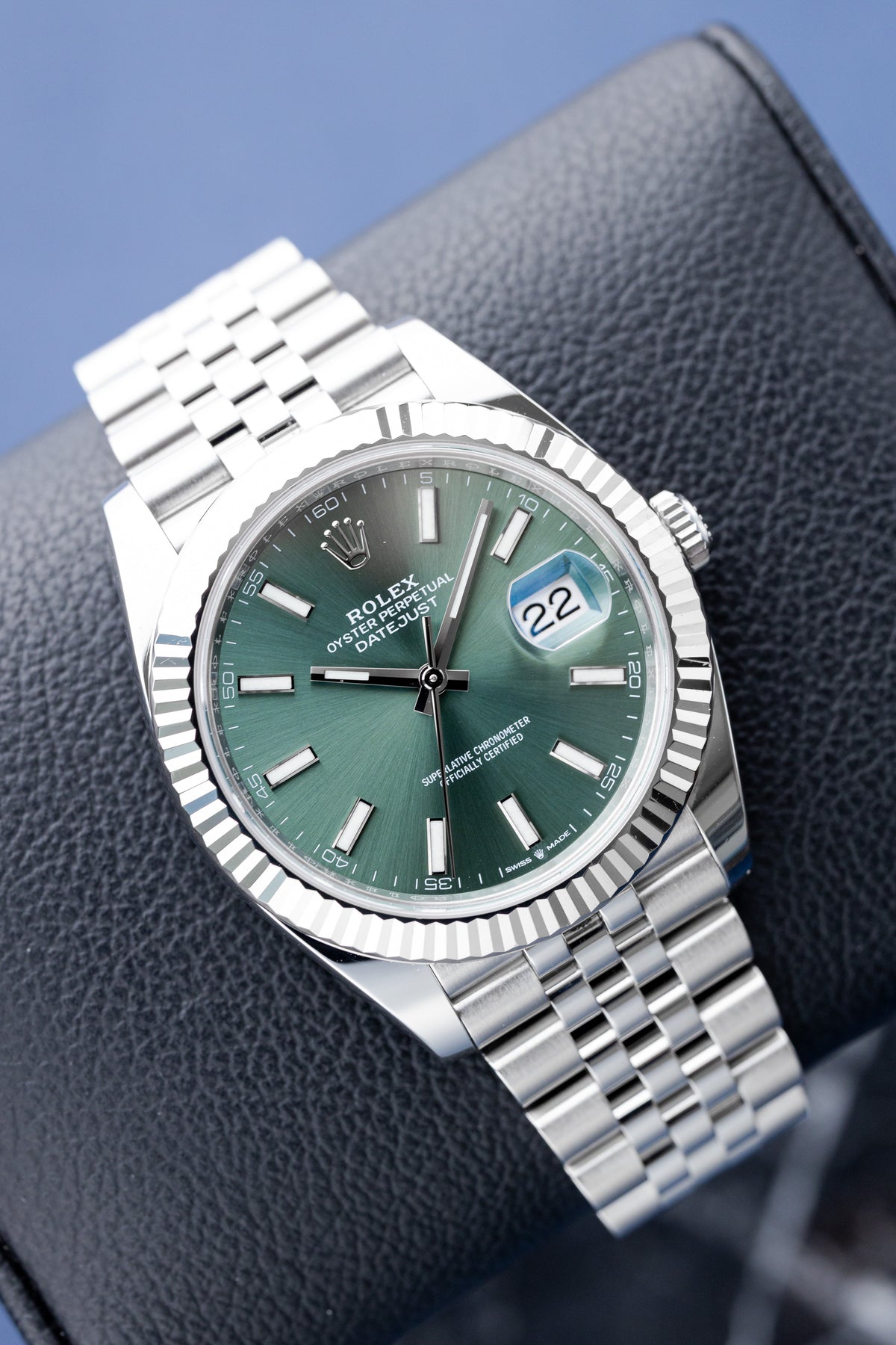 ROLEX DATEJUST 41 GREEN DIAL JUBILEE REF: 126334