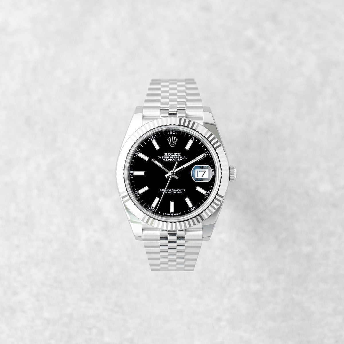 ROLEX DATEJUST 41 BLACK DIAL REF: 126334