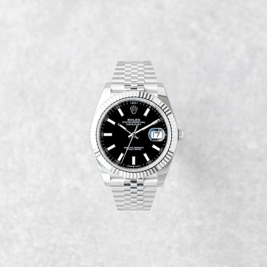 ROLEX DATEJUST 41 BLACK DIAL REF: 126334
