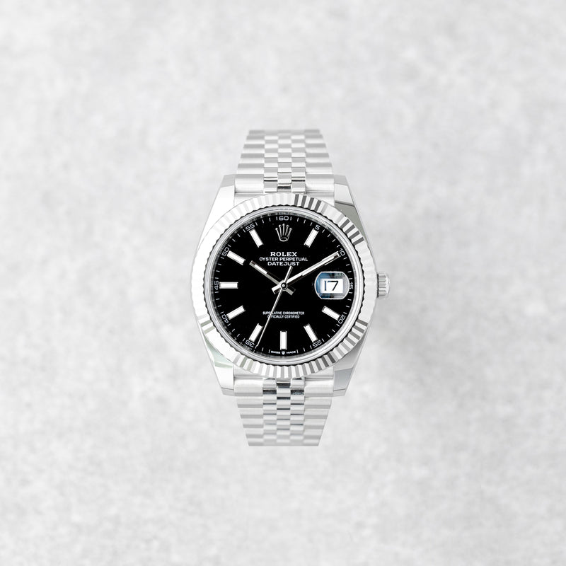 ROLEX DATEJUST 41 BLACK DIAL REF: 126334
