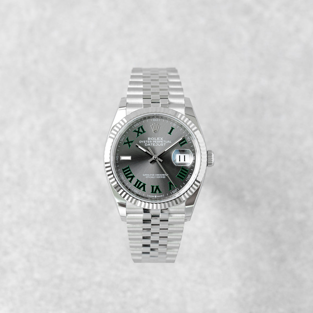 ROLEX DATEJUST 36 WIMBLEDON DIAL REF: 126234