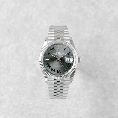 ROLEX DATEJUST 36 WIMBLEDON DIAL REF: 126234