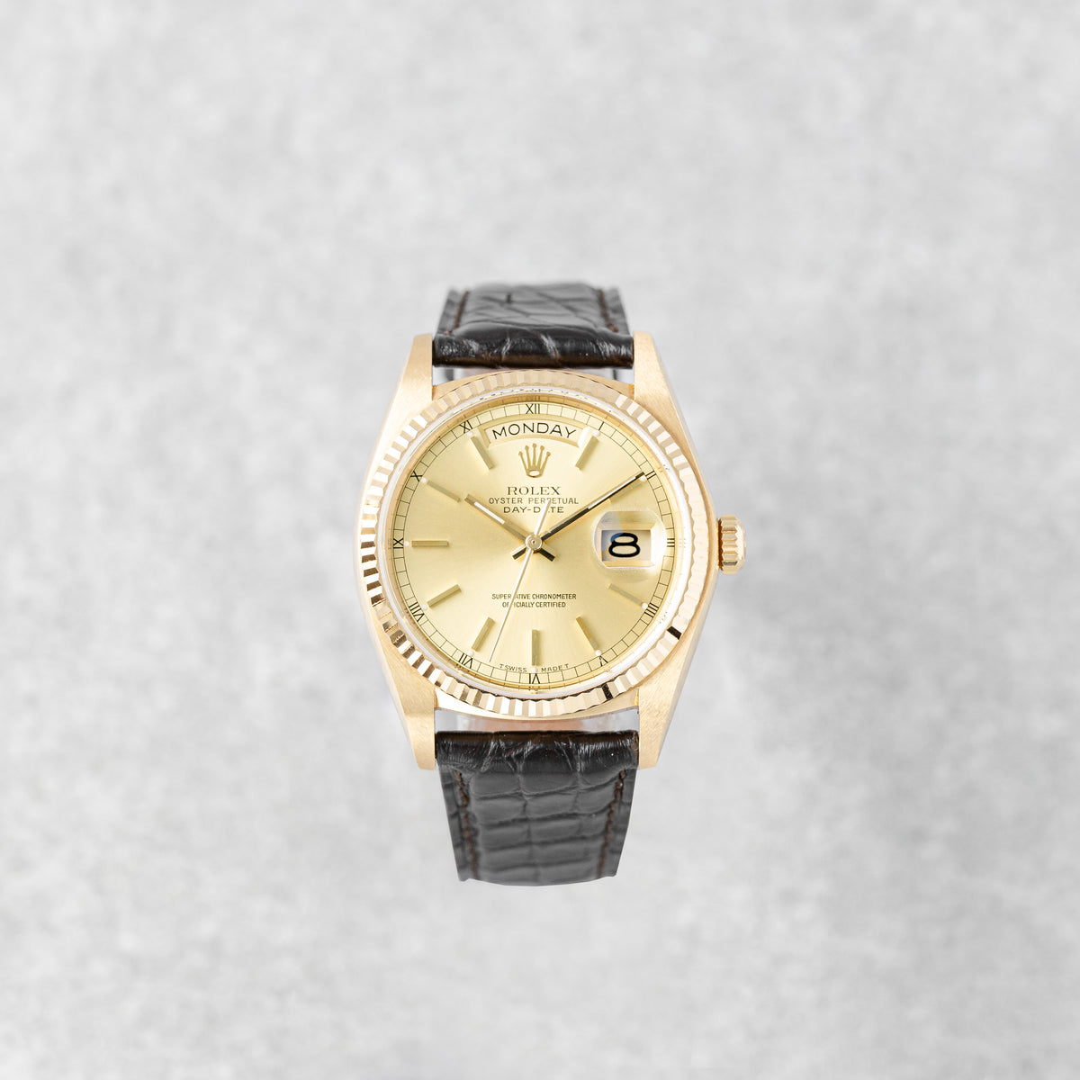 ROLEX DAY-DATE 36 CHAMPAGNE DIAL REF: 18038