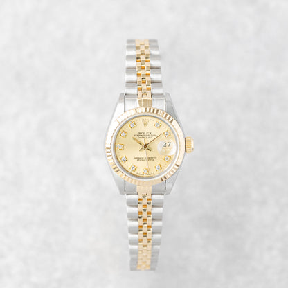 ROLEX LADY-DATEJUST 26 'CHAMPAGNE DIAMOND DIAL' REF: 69173