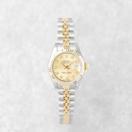 ROLEX LADY-DATEJUST 26 'CHAMPAGNE DIAMOND DIAL' REF: 69173