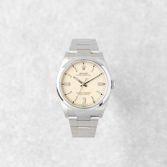 ROLEX OYSTER PERPETUAL 36 'BEIGE DIAL' REF: 126000