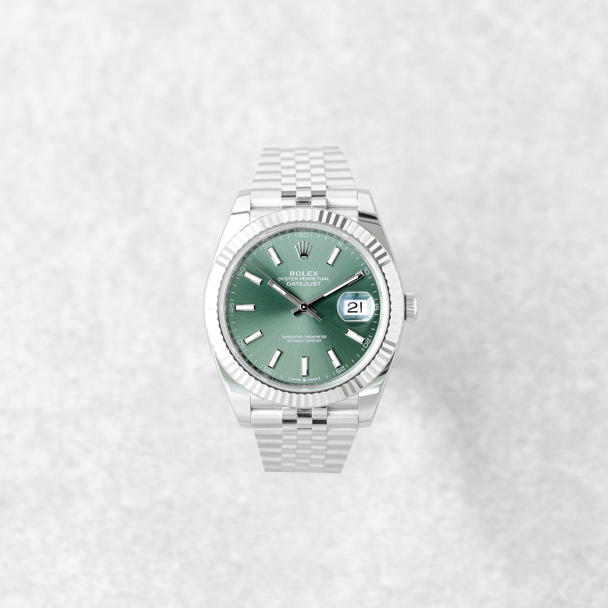 ROLEX DATEJUST 41 GREEN DIAL JUBILEE REF: 126334