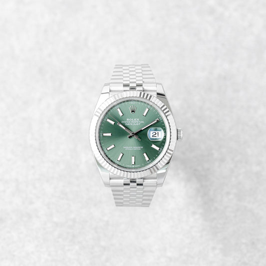 ROLEX DATEJUST 41 GREEN DIAL JUBILEE REF: 126334