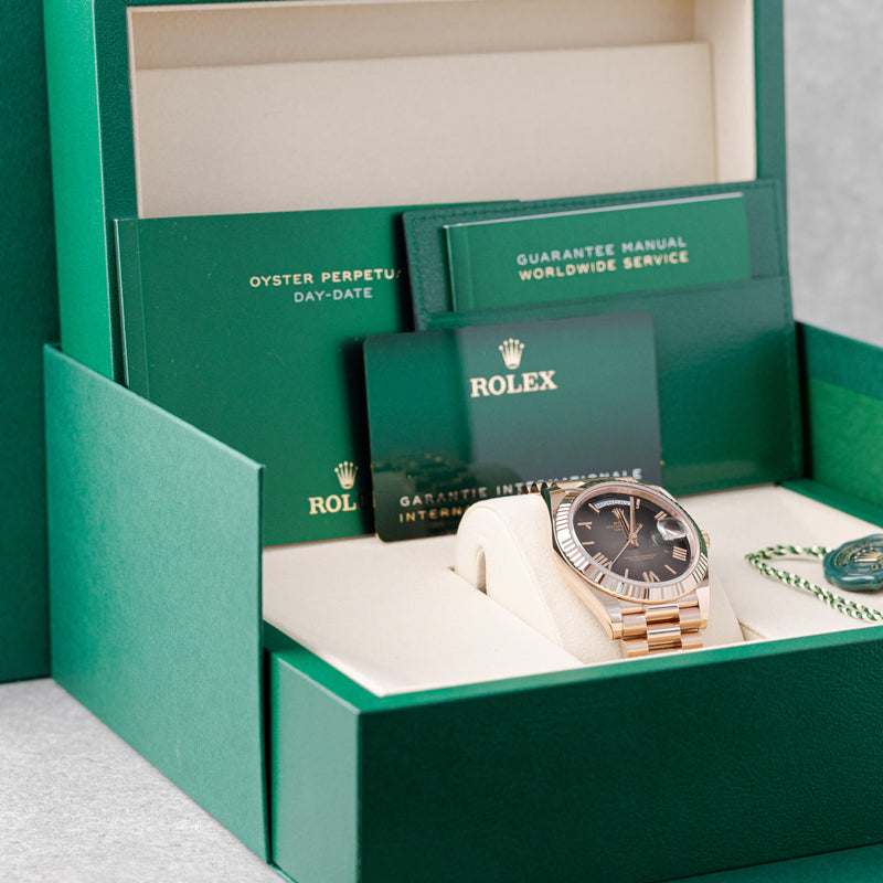 ROLEX DAY-DATE 40 PRESIDENT "SLATE GREY OMBRE" REF: 228235