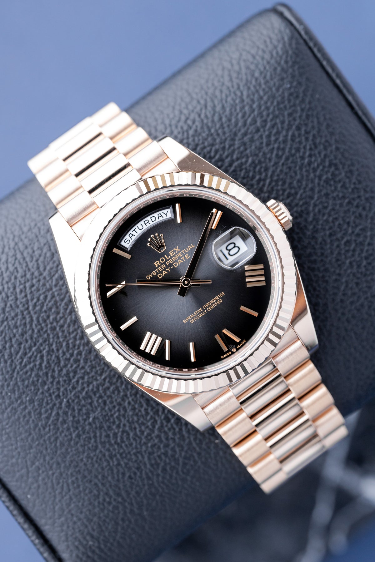 ROLEX DAY-DATE 40 PRESIDENT "SLATE GREY OMBRE" REF: 228235