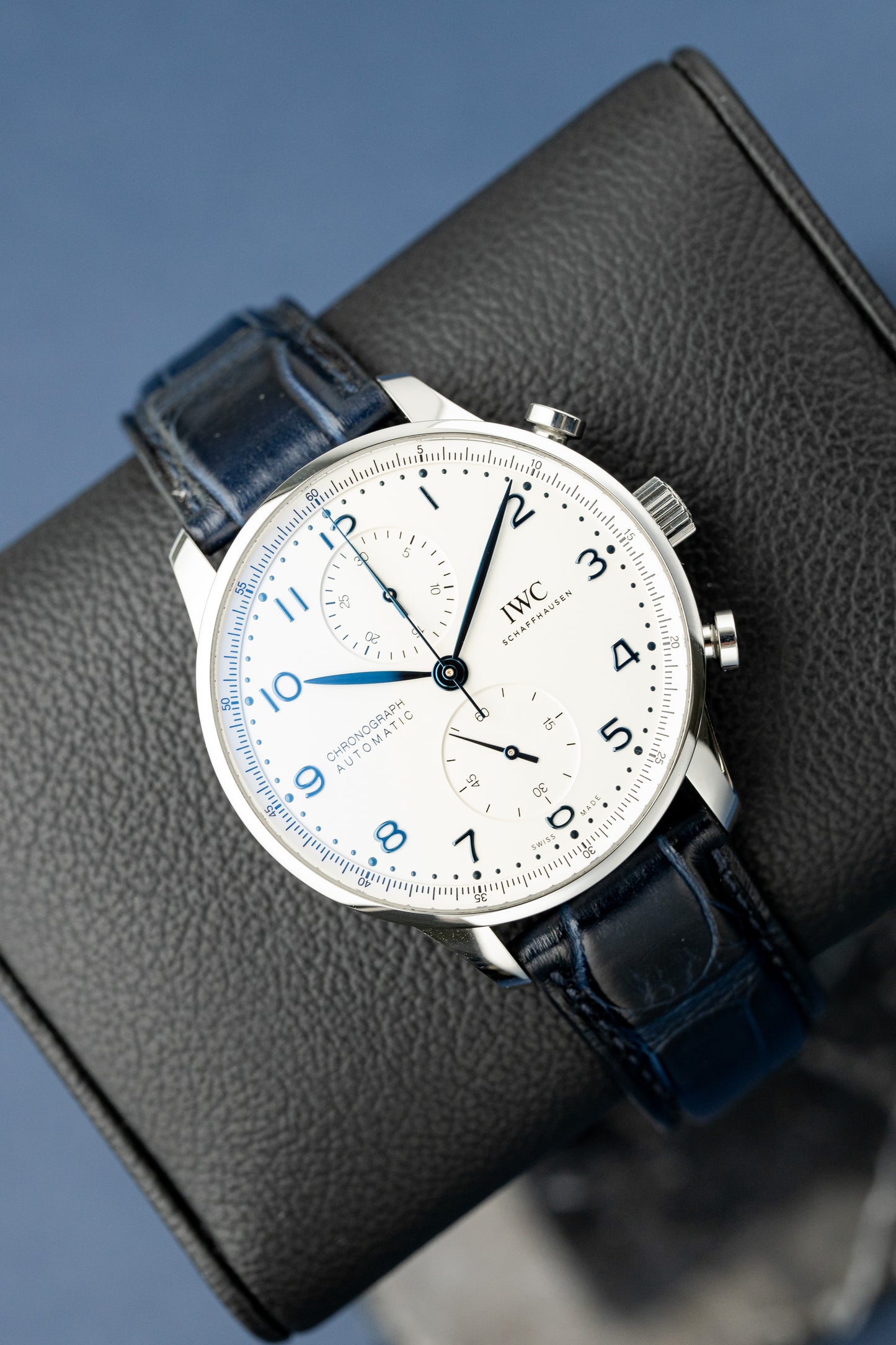 IWC PORTUGIESER CHRONOGRAPH WHITE DIAL REF: IW371605 (2020)
