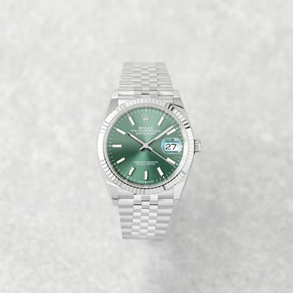 ROLEX DATEJUST 36 GREEN DIAL REF: 126234