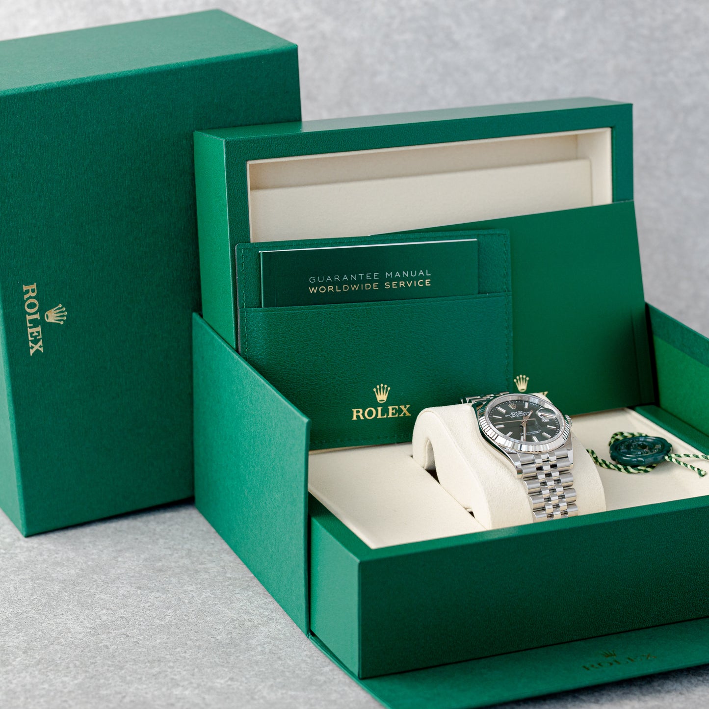 ROLEX DATEJUST 36 GREEN DIAL REF: 126234
