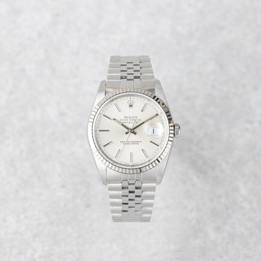 ROLEX DATEJUST 36 SILVER DIAL REF: 16234