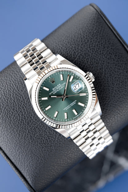 ROLEX DATEJUST 36 GREEN DIAL REF: 126234
