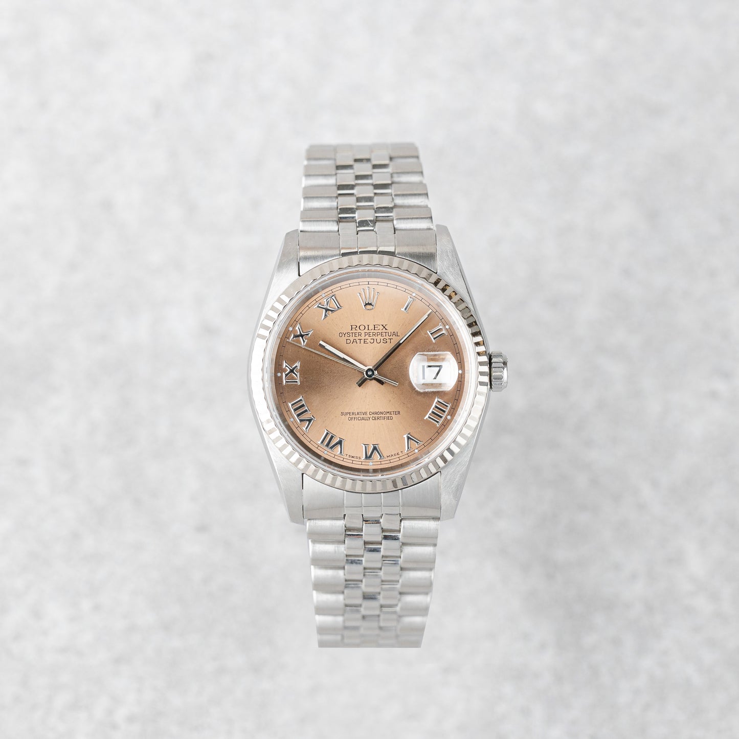 ROLEX DATEJUST 36 SALMON DIAL REF: 16234
