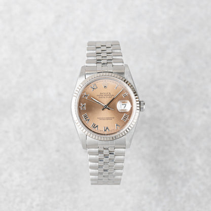 ROLEX DATEJUST 36 SALMON DIAL REF: 16234