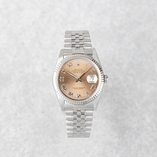ROLEX DATEJUST 36 SALMON DIAL REF: 16234