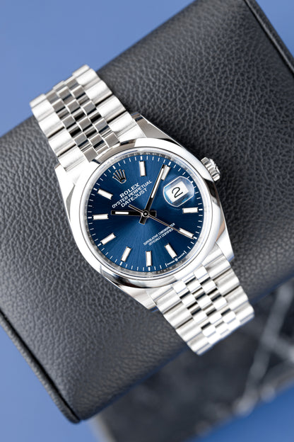 ROLEX DATEJUST 36 BLUE JUBILEE REF: 126200