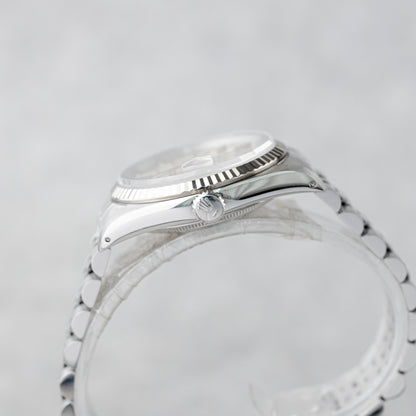 ROLEX DATEJUST 36 SILVER DIAL REF: 16234