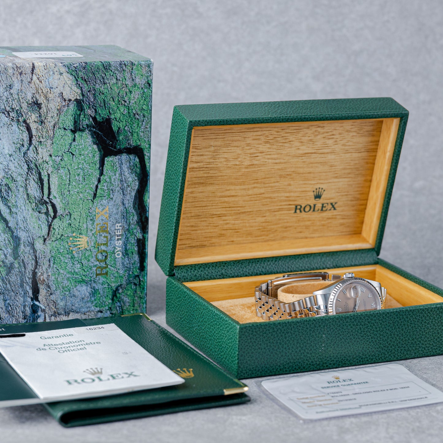 ROLEX DATEJUST 36 SALMON DIAL REF: 16234
