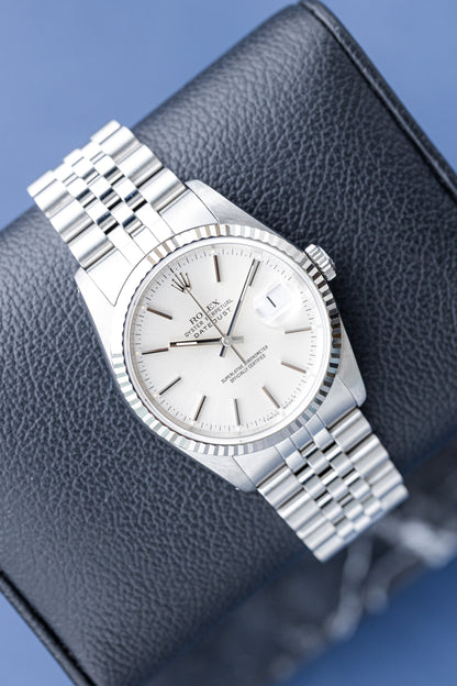 ROLEX DATEJUST 36 SILVER DIAL REF: 16234