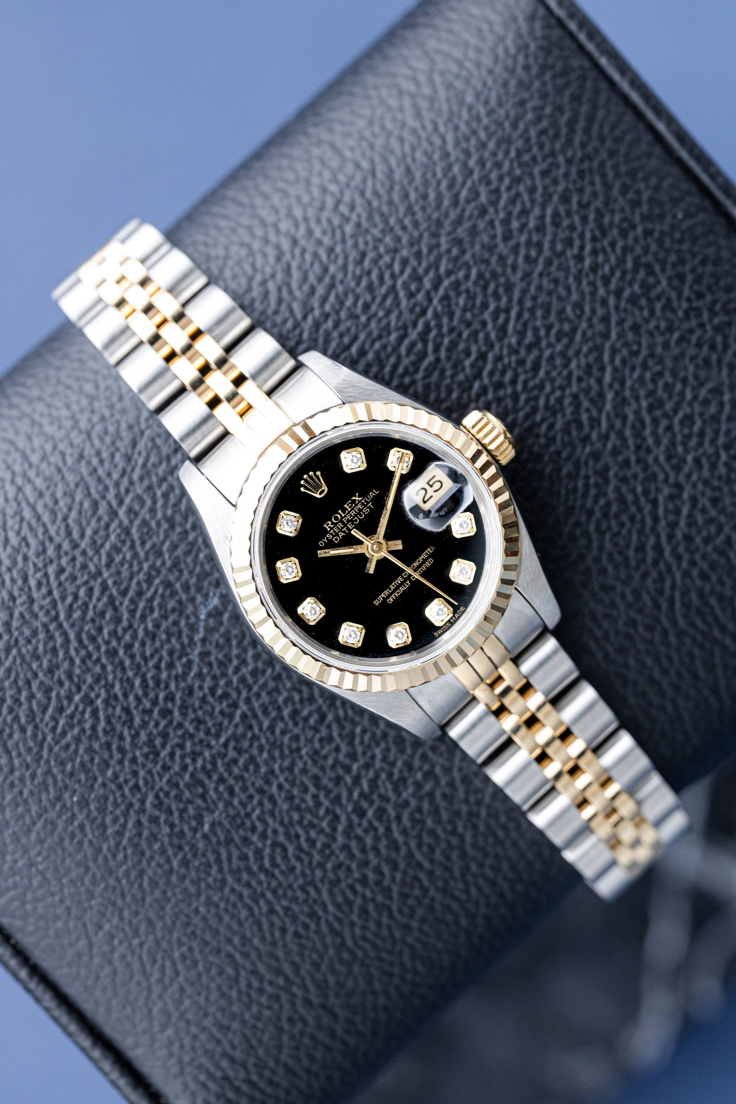 ROLEX LADY-DATEJUST 26 'BLACK BIG DIAMOND DIAL' REF: 69173