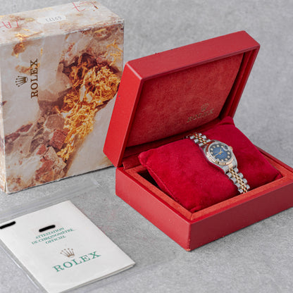 ROLEX LADY-DATEJUST 26 'BLUE BIG DIAMOND DIAL' REF: 69173