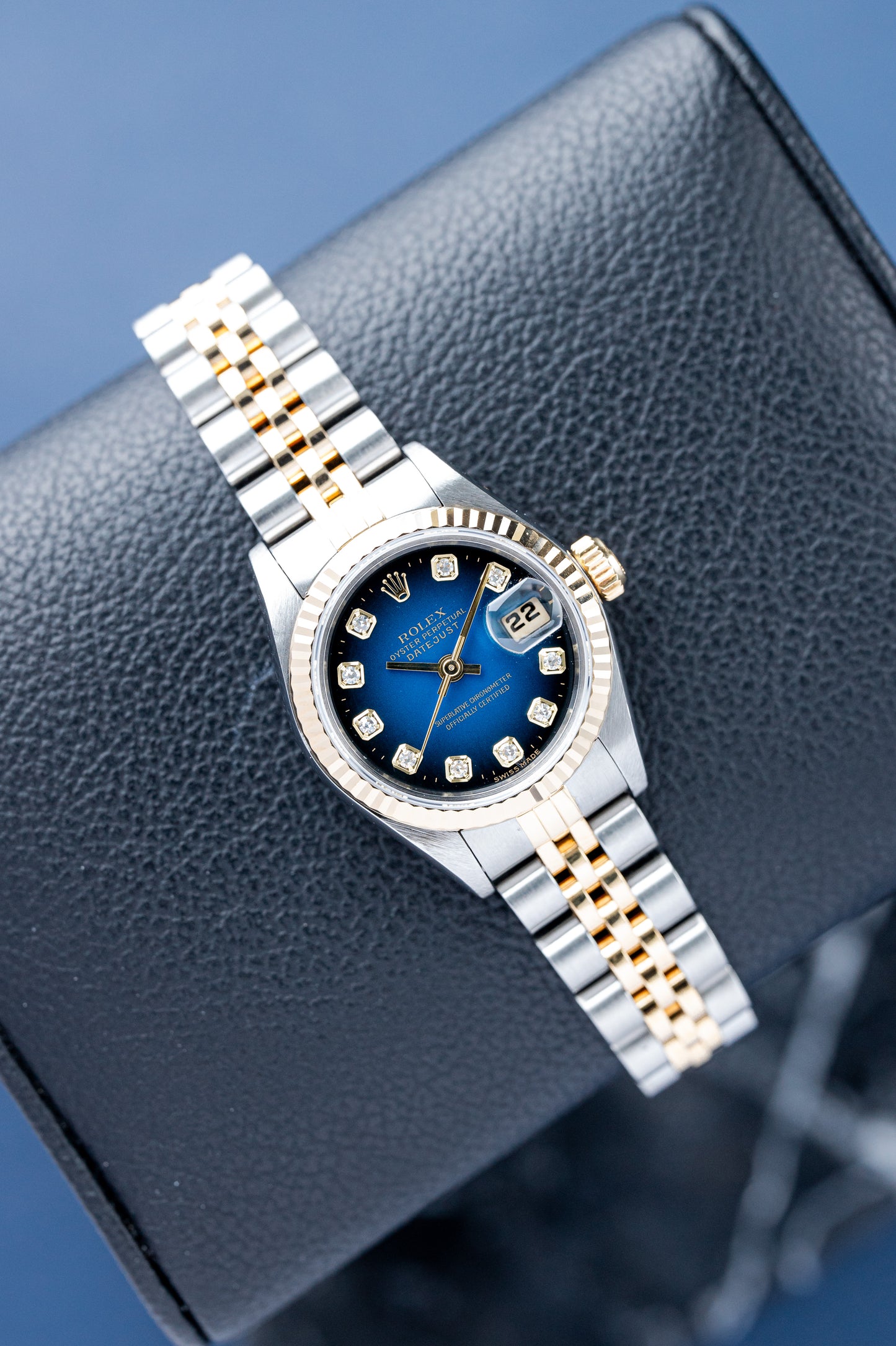 ROLEX LADY-DATEJUST 26 'BLUE BIG DIAMOND DIAL' REF: 69173