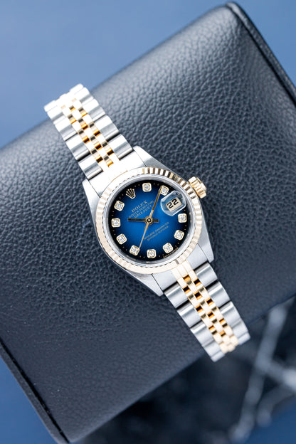 ROLEX LADY-DATEJUST 26 'BLUE BIG DIAMOND DIAL' REF: 69173