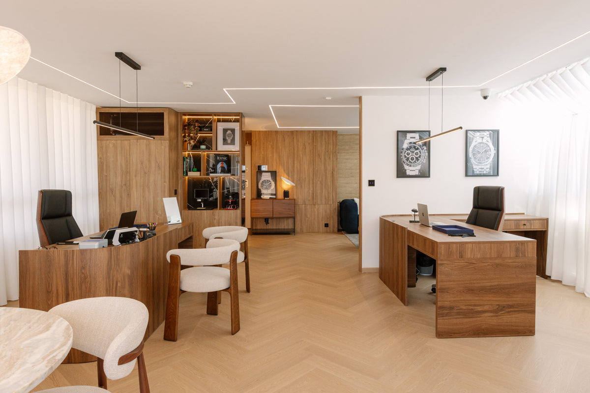 The main room of the Midnight Watches showroom in Lisbon
