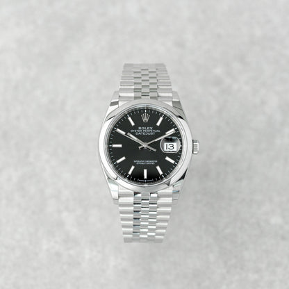 ROLEX DATEJUST 36 BLACK JUBILEE REF: 126200
