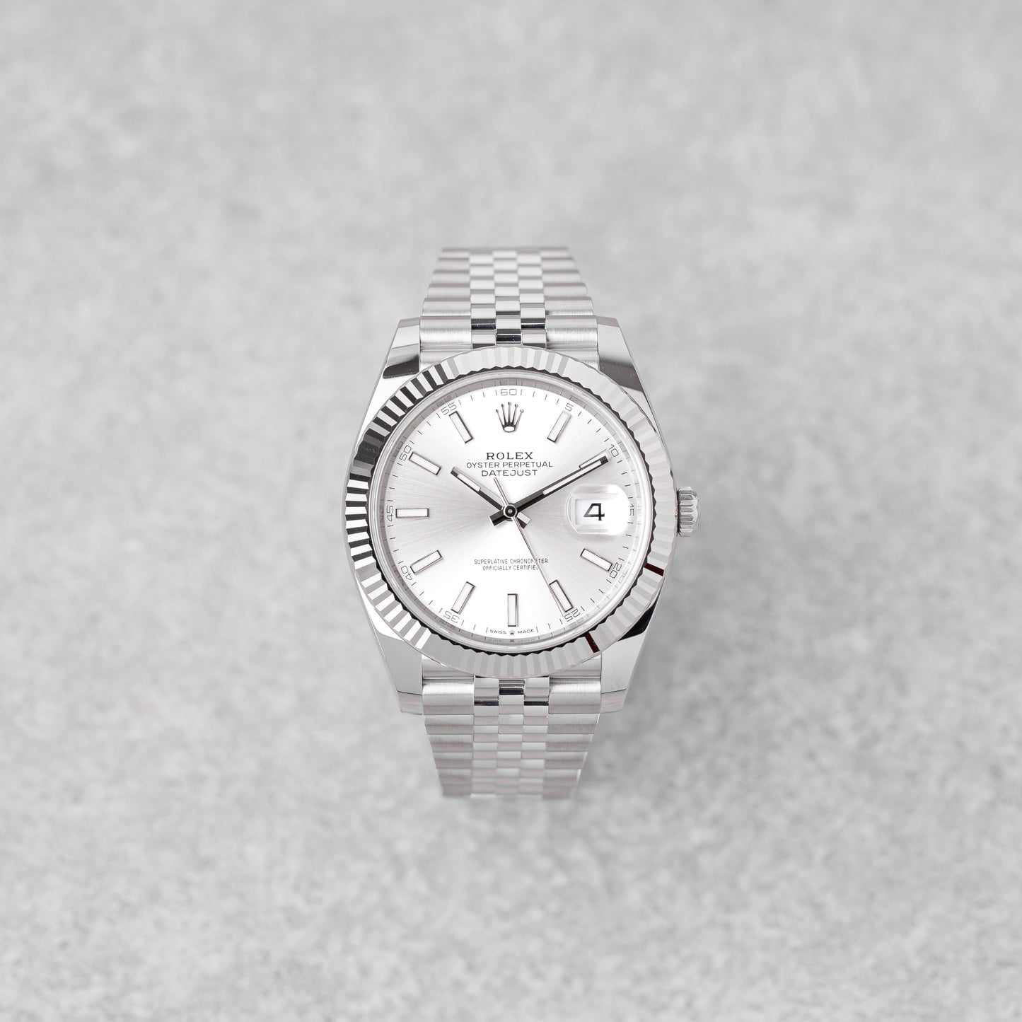 ROLEX DATEJUST 41 DIAL PRATEADO REF: 126334