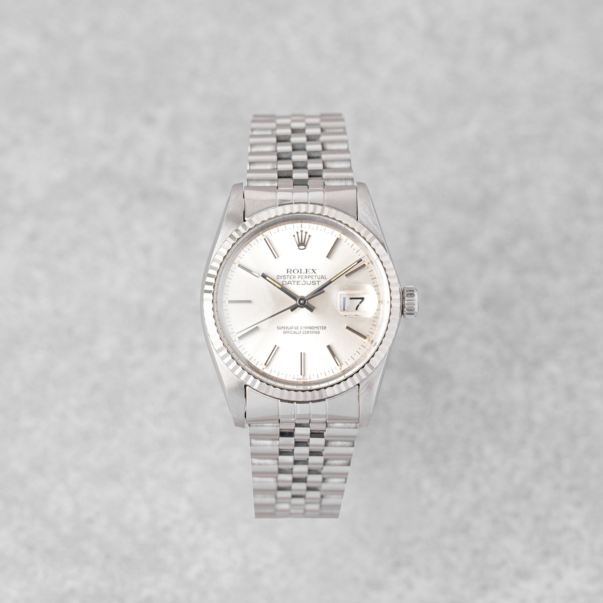ROLEX DATEJUST 36 SILVER DIAL REF: 16014 (1981)