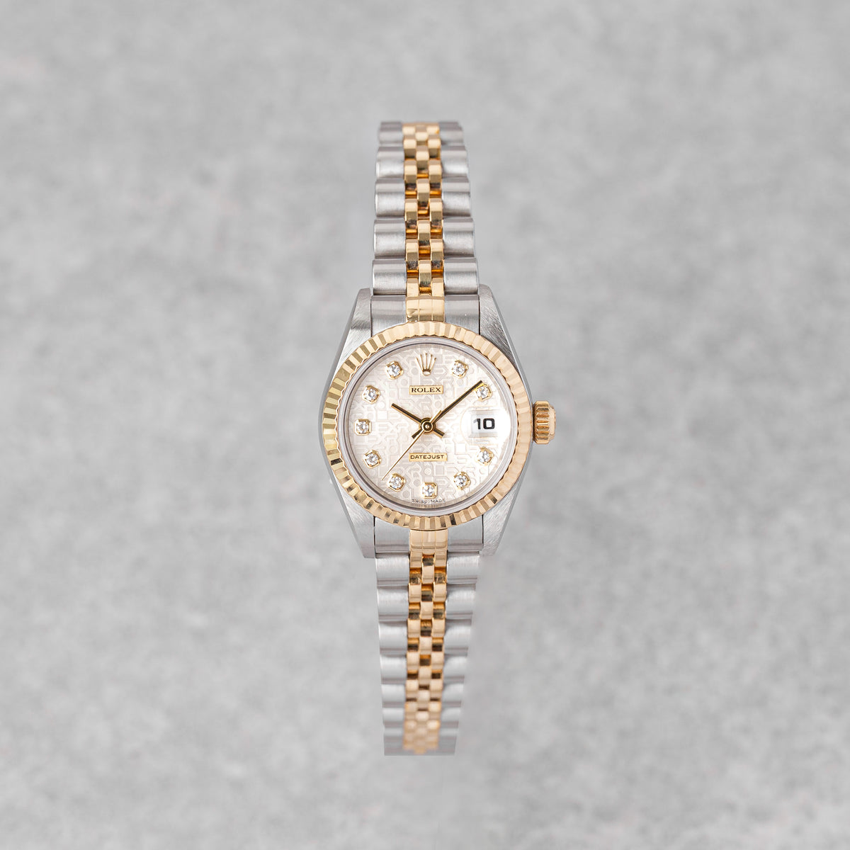 ROLEX LADY-DATEJUST 26 COMPUTER SILVER DIAMOND DIAL REF: 69173 (1997)